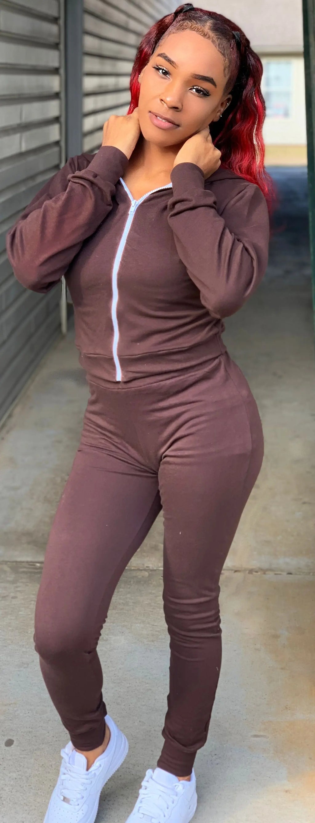 Lazy Boo sweats (brown) 